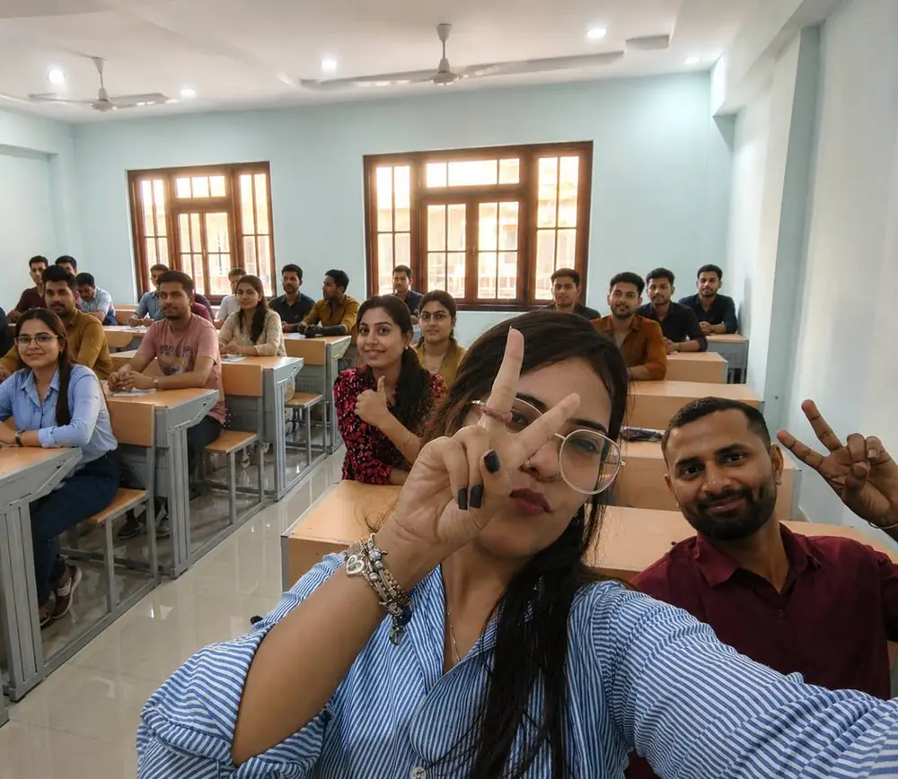 Students in class – MIT University Sikkim
