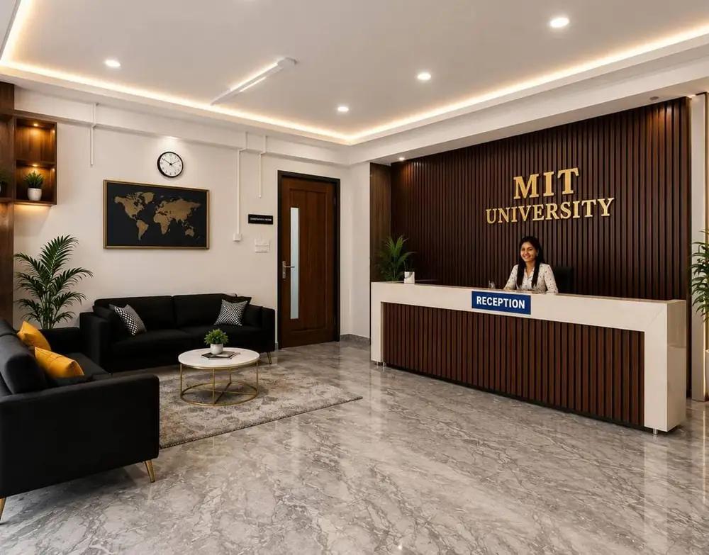 Visitor lounge & reception – MIT University Sikkim